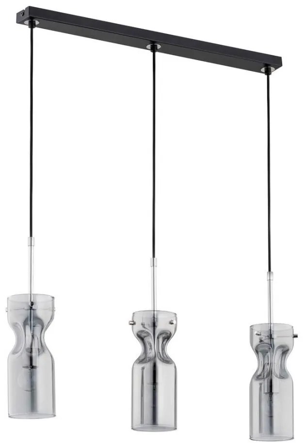 Lampadario su corda KAPRIS 3xE14/40W/230V argento