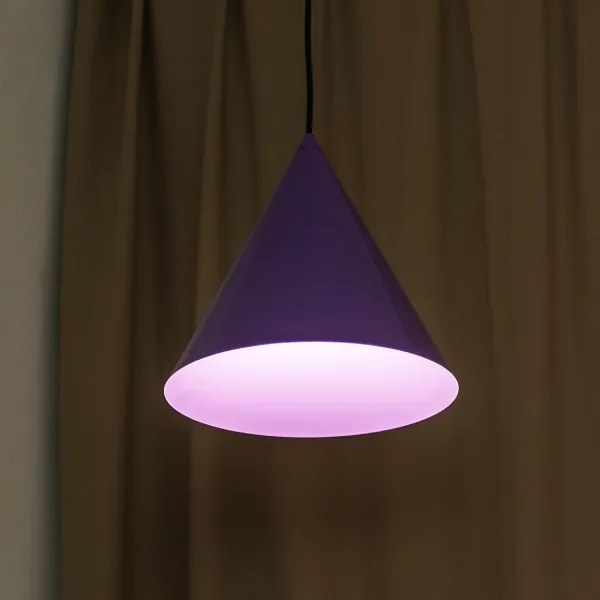 Lampadario a sospensione con cavo ETNA II 1xE27/15W/230V Ø 25 cm, viola