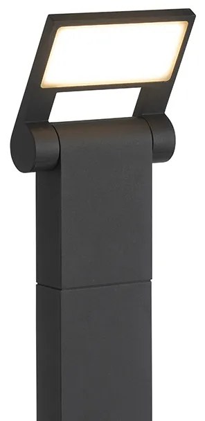 Paletto da esterno moderno antracite 60 cm con LED IP54 - Zane