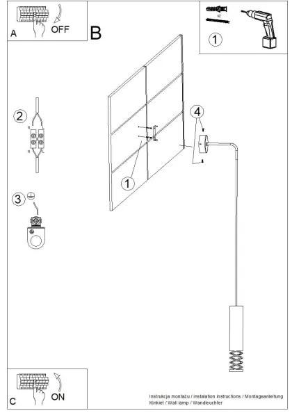 Sollux SL.1690 - Applique LAMI 1xGU10/10W/230V bianco