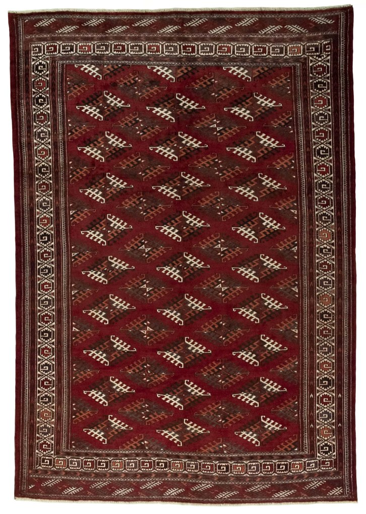 Tappeto 240 x 350 Rosso (Iran) Annodato A Mano