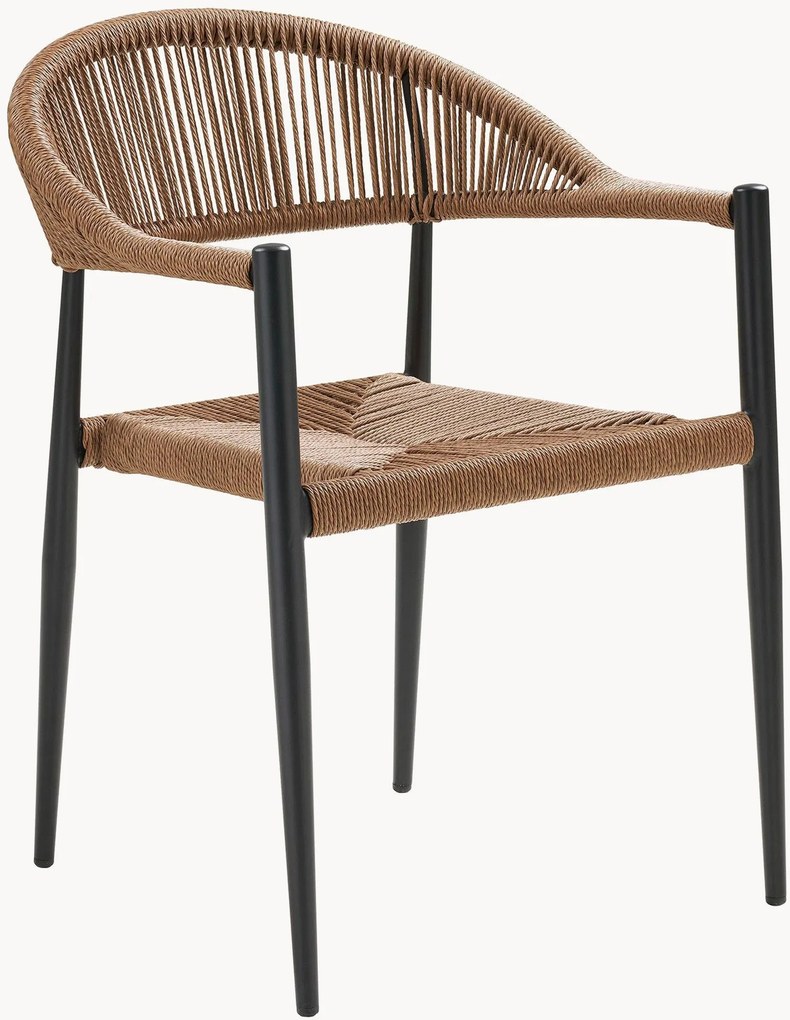 Sedie da pranzo da giardino con braccioli Canari, set di 2