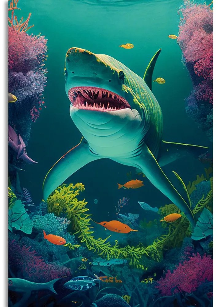 Stampa su tela – Squalo surrealista