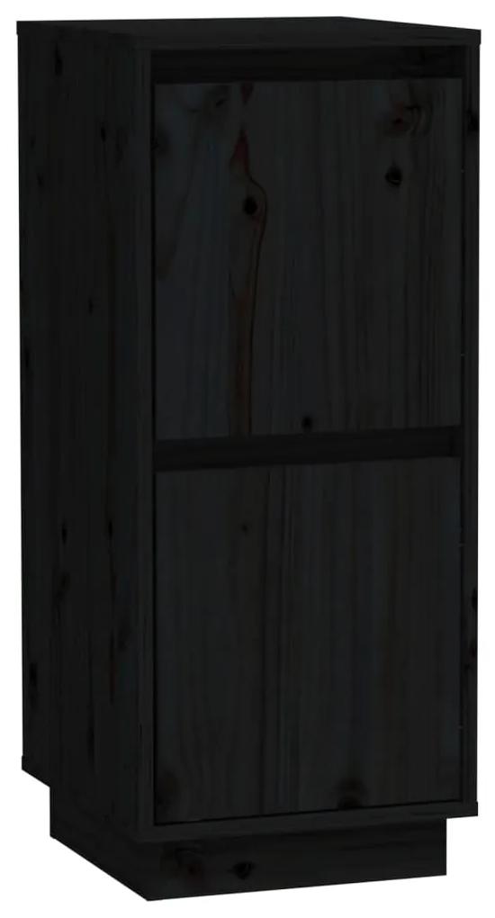 Credenze nero 31,5x34x75 cm in legno massello di pino