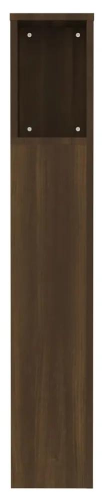 Testiera con scomparti rovere marrone 100x18,5x104,5 cm