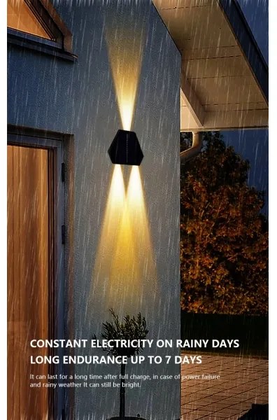 Immax 08488L - Lampada solare da parete LED 2W 5V IP54 con sensore