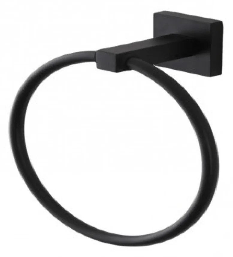 Portasalviette a Parete Diam.15 Cm Feridras "BlackRock" Nero Opaco