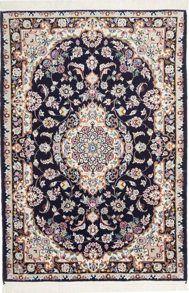 Nain Tappeto persiano 120x80 Blu (Iran) Annodato A Mano