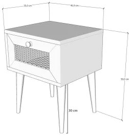 Comodino EUROMOS 50x40 cm marrone