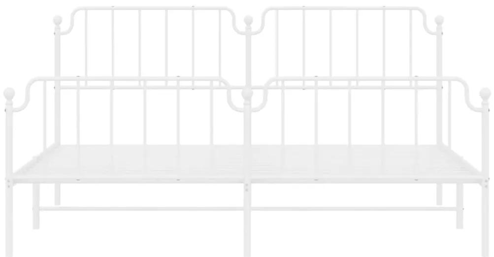 Giroletto con testiera e pediera metallo bianco 193x203 cm