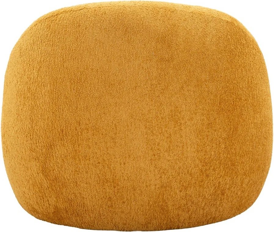 Poltrona color senape con rivestimento in bouclé Ginerva – Mauro Ferretti