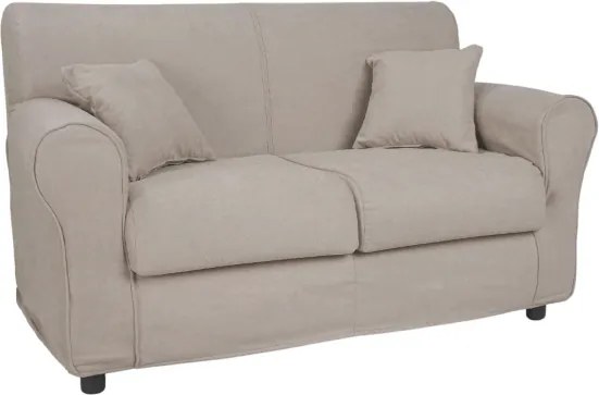 Divano 2 posti in tessuto sfoderabile VERONA 150 cm tinta unita BEIGE