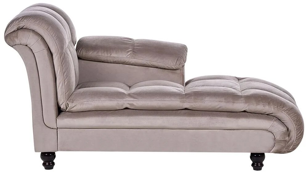 Chaise longue grigio talpa sinistra LORMONT Beliani