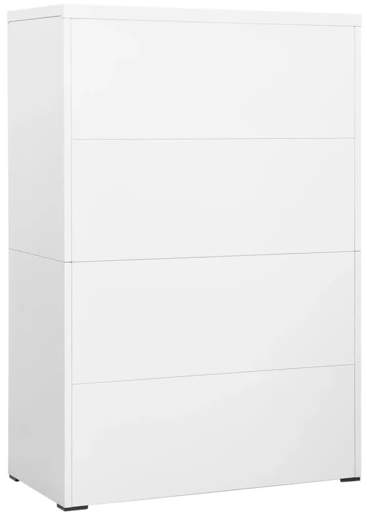 Armadio classificatore bianco 90x46x134 cm in acciaio