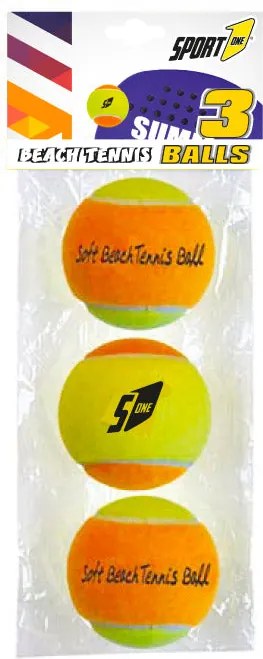 Set 3 Palline per  Beach Tennis Bicolore Giallo/Arancio...
