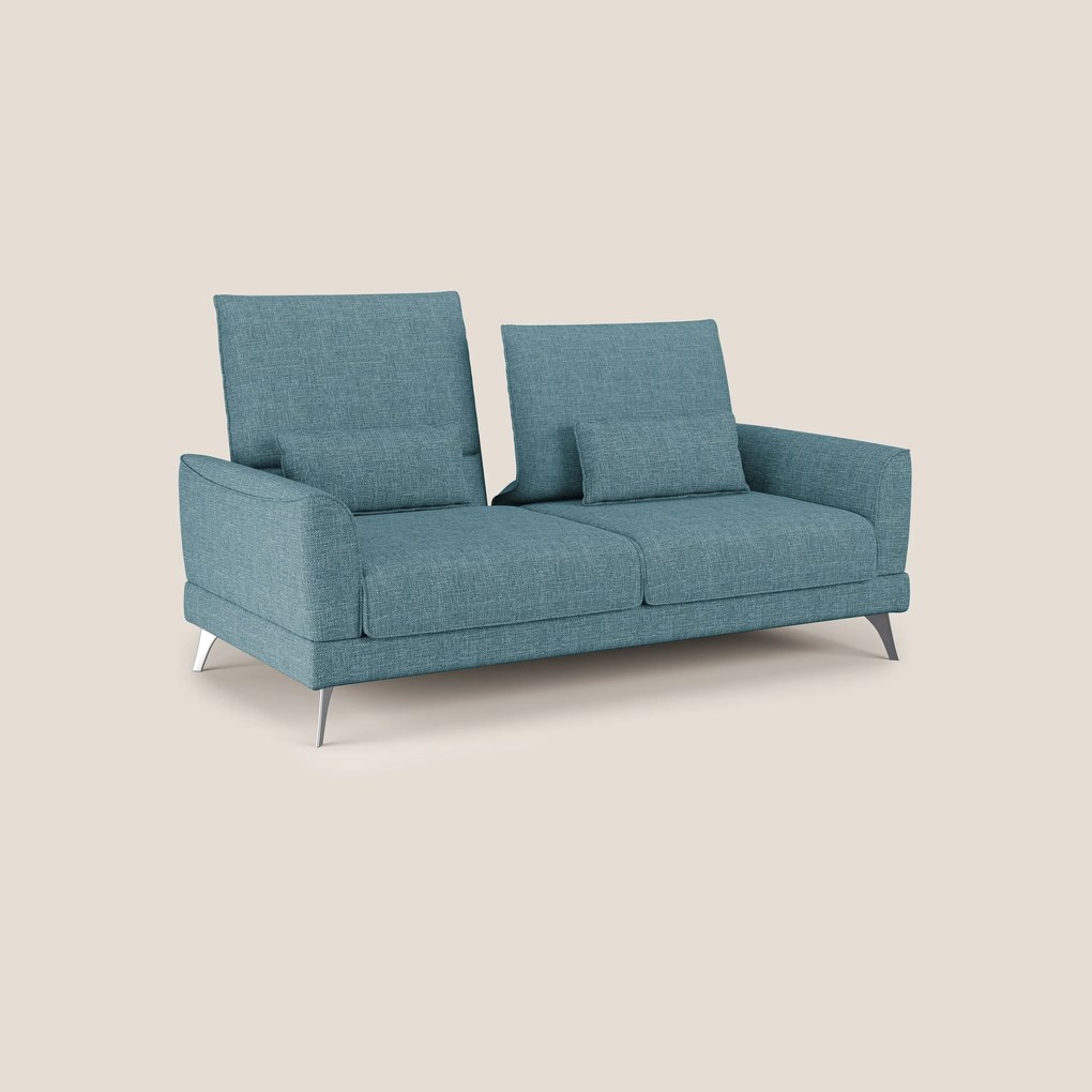 Tommy Divano relax con schienali traslanti in morbido tessuto fiammato T06 azzurro