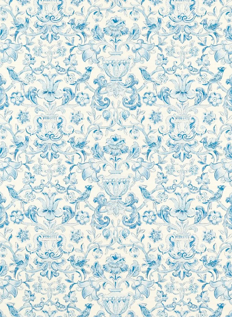 Zoffany Carta da parati Pompadour Print - Indigo
