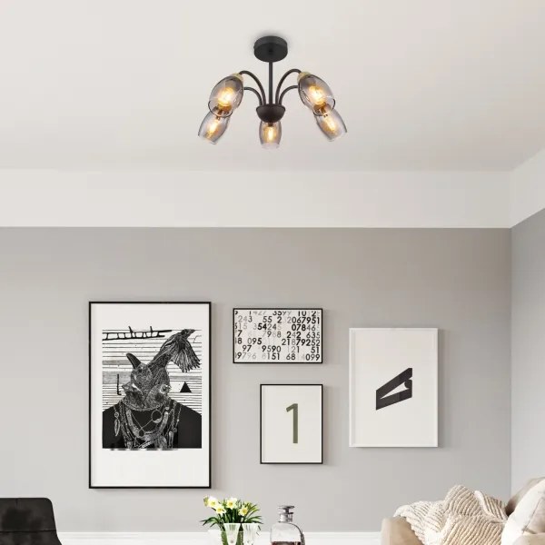 Globo 60297-5D - Lampadario a sospensione con supporto rigido GERLY 5xE14/25W/230V