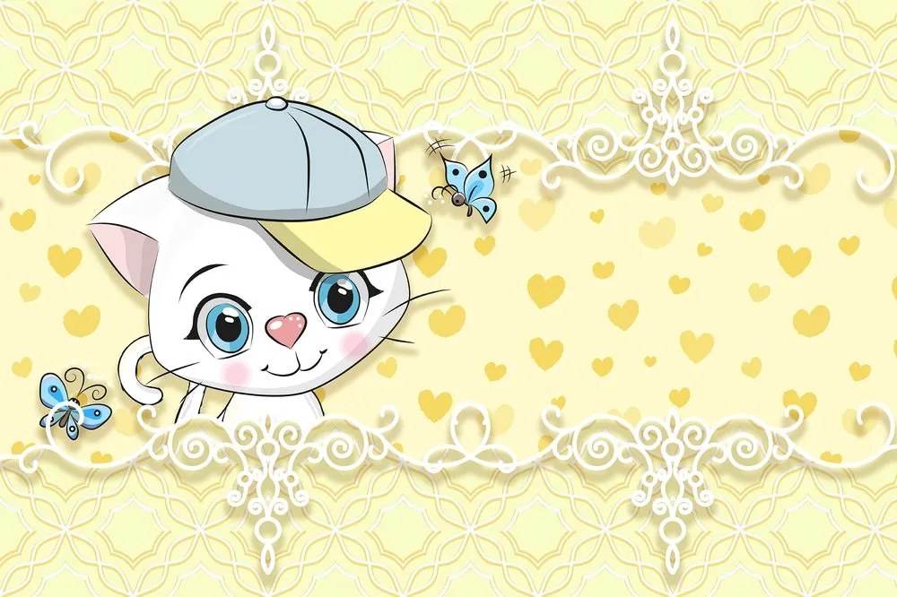 Carta da parati – Gattino curioso