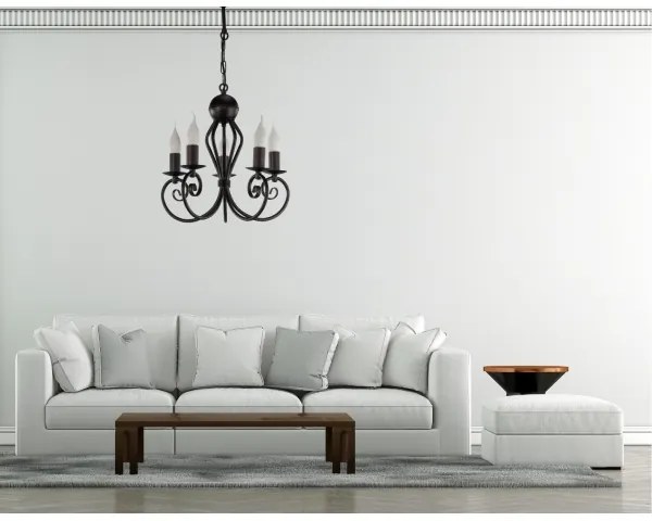 Lampadario a sospensione con catena VINCENT 5xE14/40W/230V