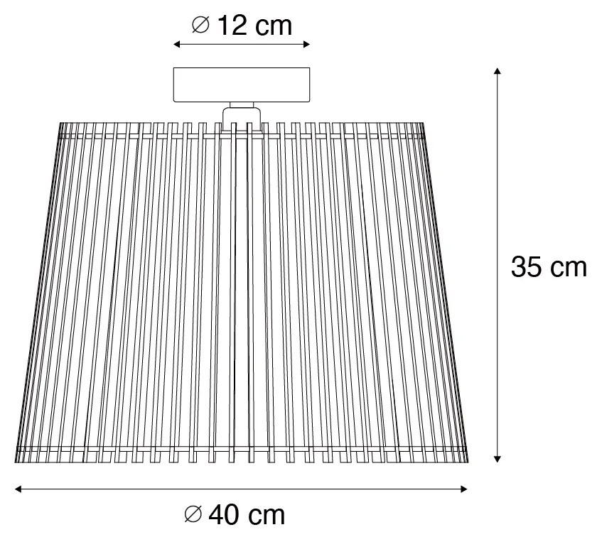Lampada da soffitto per esterni rustica in legno IP44 - Jayla