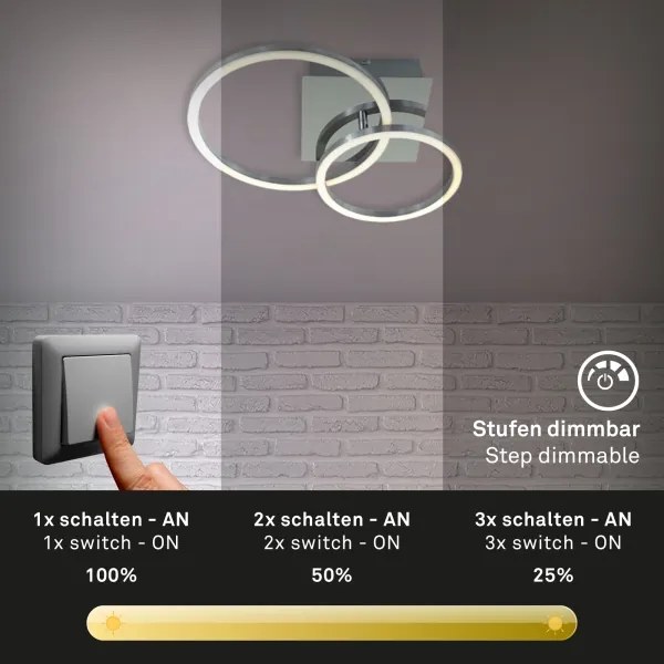 Briloner 3110-018 - Plafoniera LED dimmerabile FRAMES LED/16W/230V