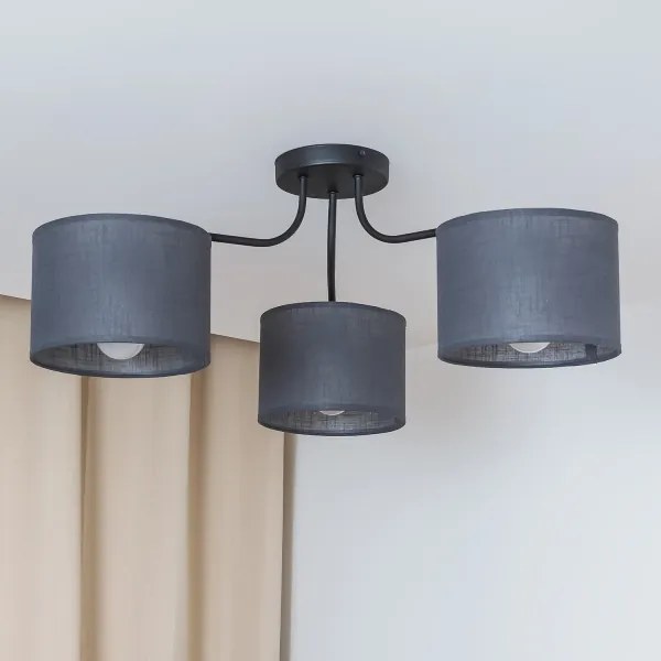 Plafoniera ALBA 3xE27/15W/230V grigio