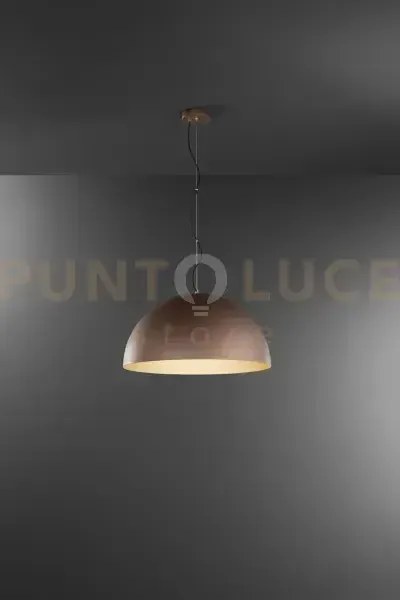 Steel sospensione in metallo grigio metallizzato e oro opaco 1 luce...