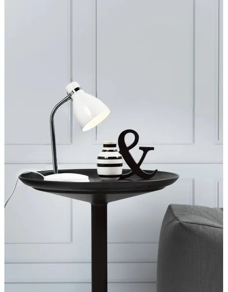 Nordlux - Lampada da tavolo CYCLONE 1xE14/15W/230V bianco