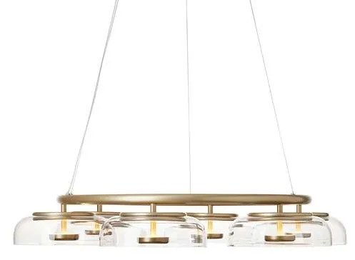 Nuura - Blossi 6 Lampadario Nordic Gold/Clear Nuura