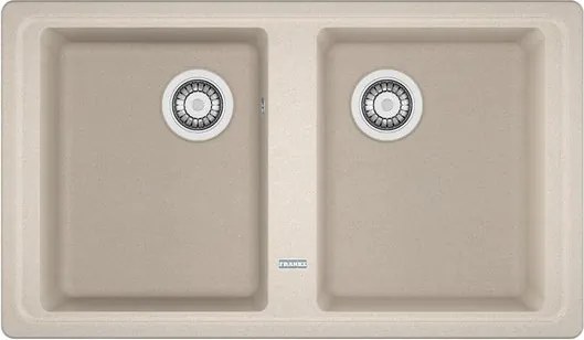 Lavello integrato 2 vasche in fragranite sabbia FRANKE Boston Sahara L 50 x L 86 cm