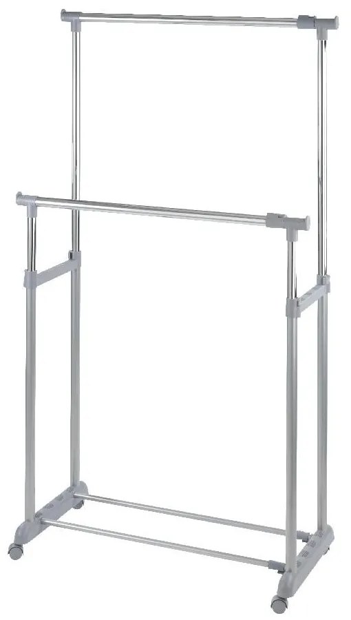 Appendiabiti telescopico/mobile in metallo grigio Twin - Wenko