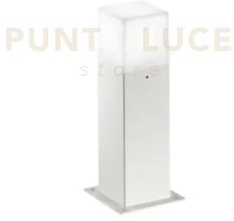 Ges401- paletto alluminio 1 luce attacco e27 colore bianco h.30cm