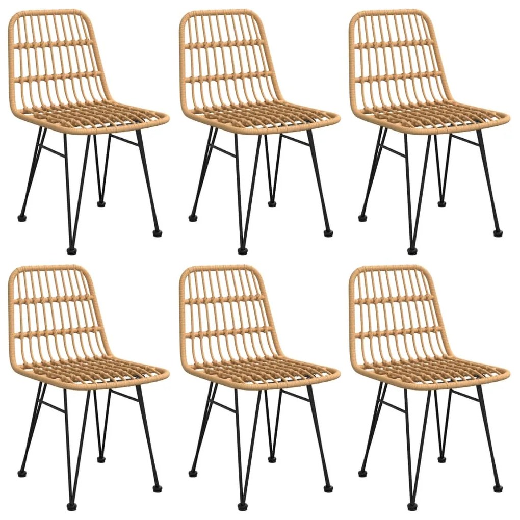 Set da pranzo da giardino 7 pz in polyrattan