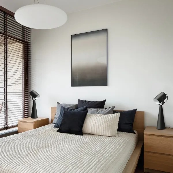 Kanlux 36261 - Lampada da tavolo LARATA 1xE27/5W/230V nera