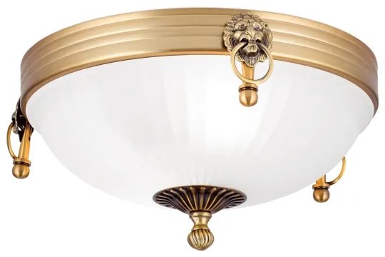 Orion DL 7-522/31 - Plafoniera ROCCA 2xE27/60W/230V diametro 31 cm bronzo/bianco