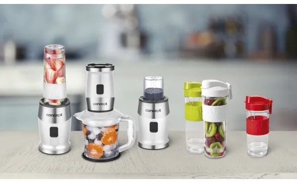 Concept SM3391 - Frullatore con accessori 700W/230V bianco
