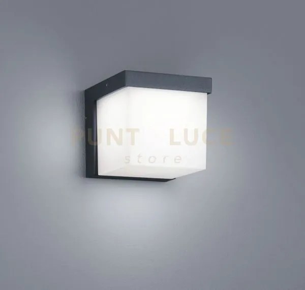 Applique yangtze led quadrata antracite 228260142