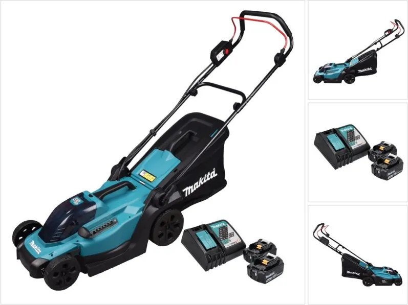Rasaerba a batteria Makita dlm 330 RF2 18 v 33 cm 30 l + 2x batteria ricaricabile 3,0 Ah + caricabatterie