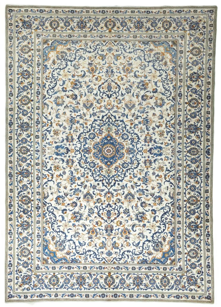 Kashan Tappeto persiano 430 x 300 Beige (Iran) Annodato A Mano
