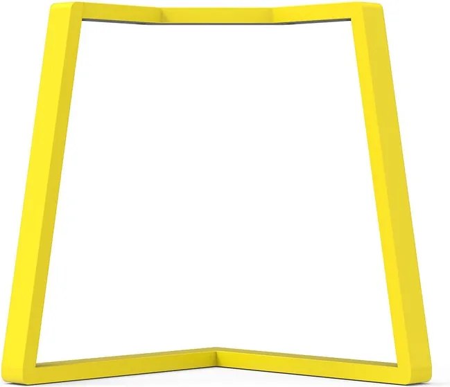 Gamba per mobili STEELMI Angolo in acciaio giallo lucido L 78 x P 78 x H 70 cm