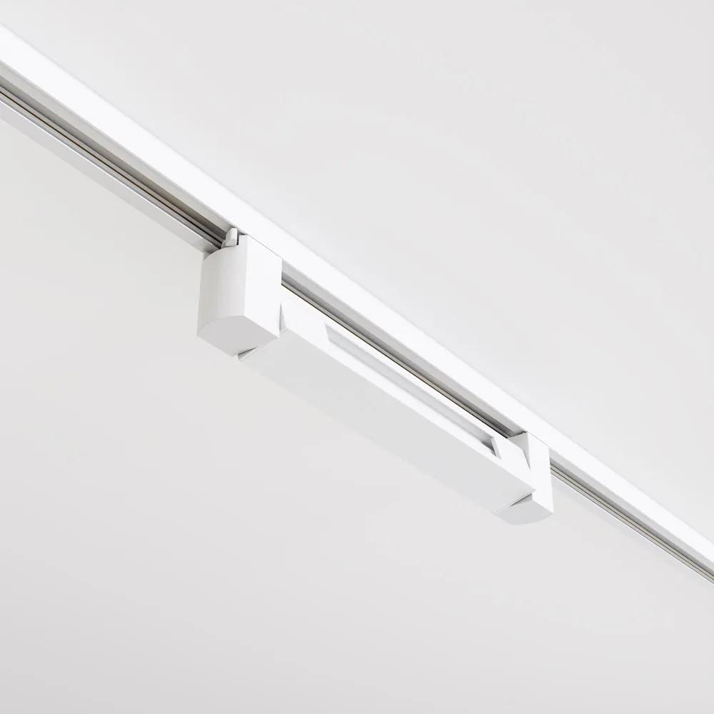 Spot Per Binario Moderno Points Alluminio Bianco 10 Luci Led Calda