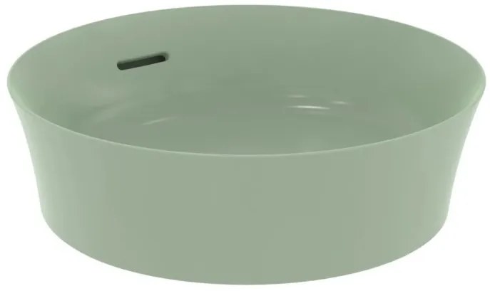 Ideal standard Ipalyss Lavabo 40 cm rotondo da appoggio senza foro con troppo pieno in diamatec salvia