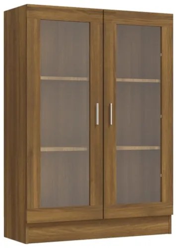 Mobile Vetrina Rovere Marrone 82,5x30,5x115cm Legno Multistrato