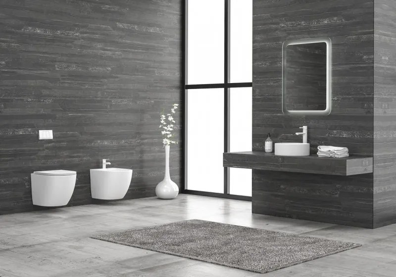 Kamalu - Sanitari sospesi senza brida colore bianco lucido | MIL-BL