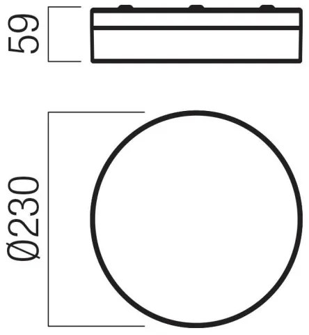 Redo 01-3731 - Plafoniera LED FRISBI LED/12W/230V 3000/4000K IP44 bianco