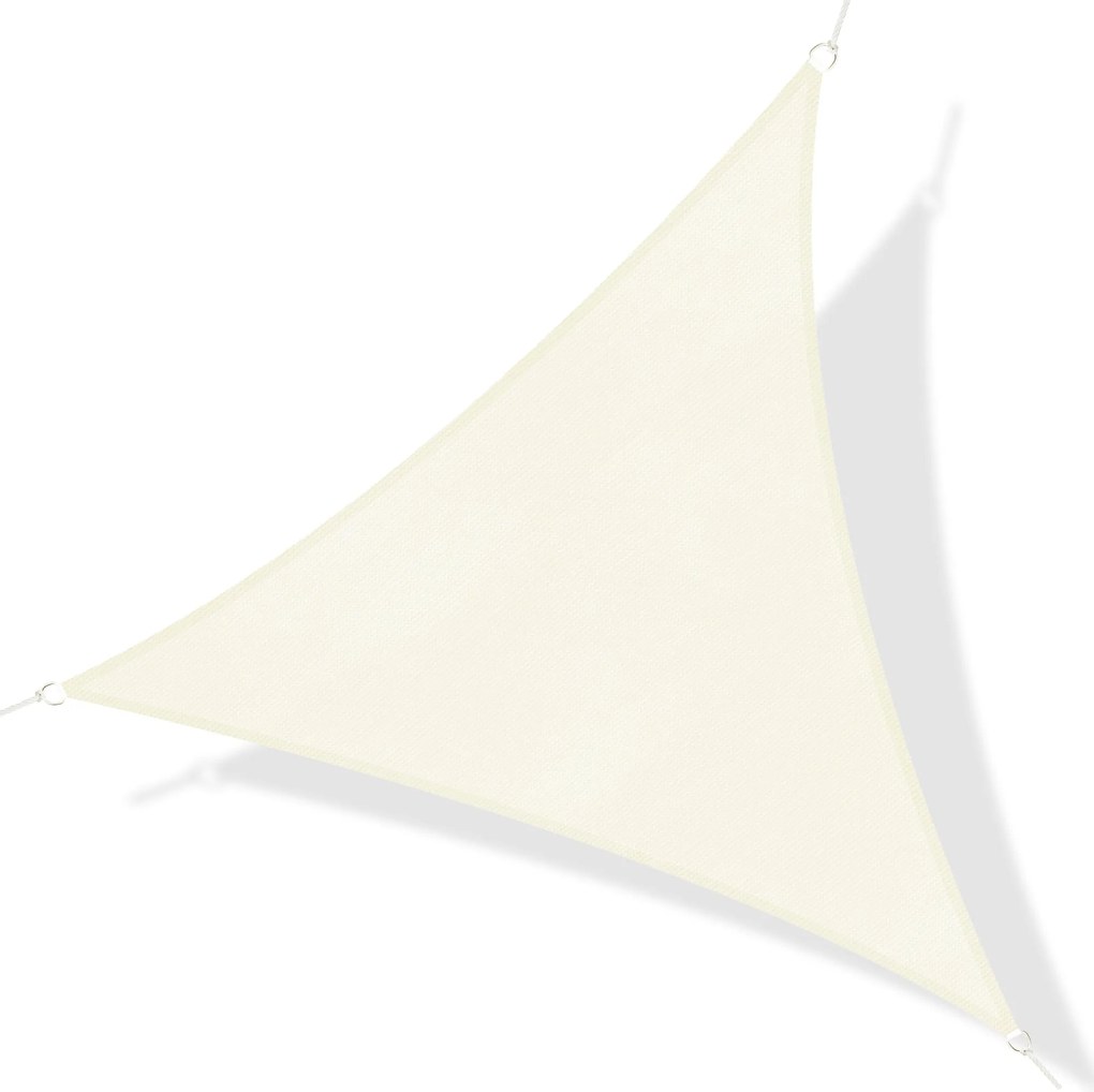 Tenda Vela da Giardino Triangolare in HDPE Crema 4x4x4m...