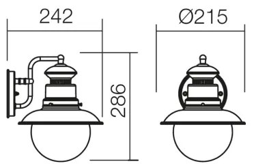 Redo 9045 - Applique da esterno SCOTT 1xE27/42W/230V IP44