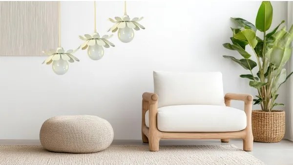 Bohemia-Design - Lampada a sospensione con cavo 1xE27/60W/230V crema