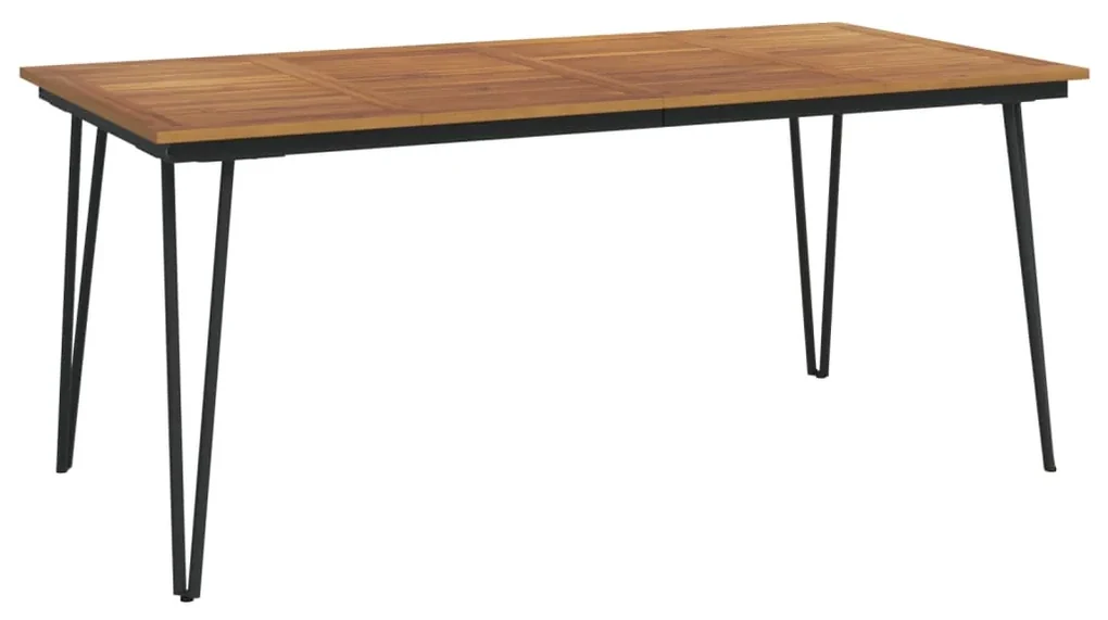 Tavolo giardino con gambe forcella 180x90x75 cm massello acacia